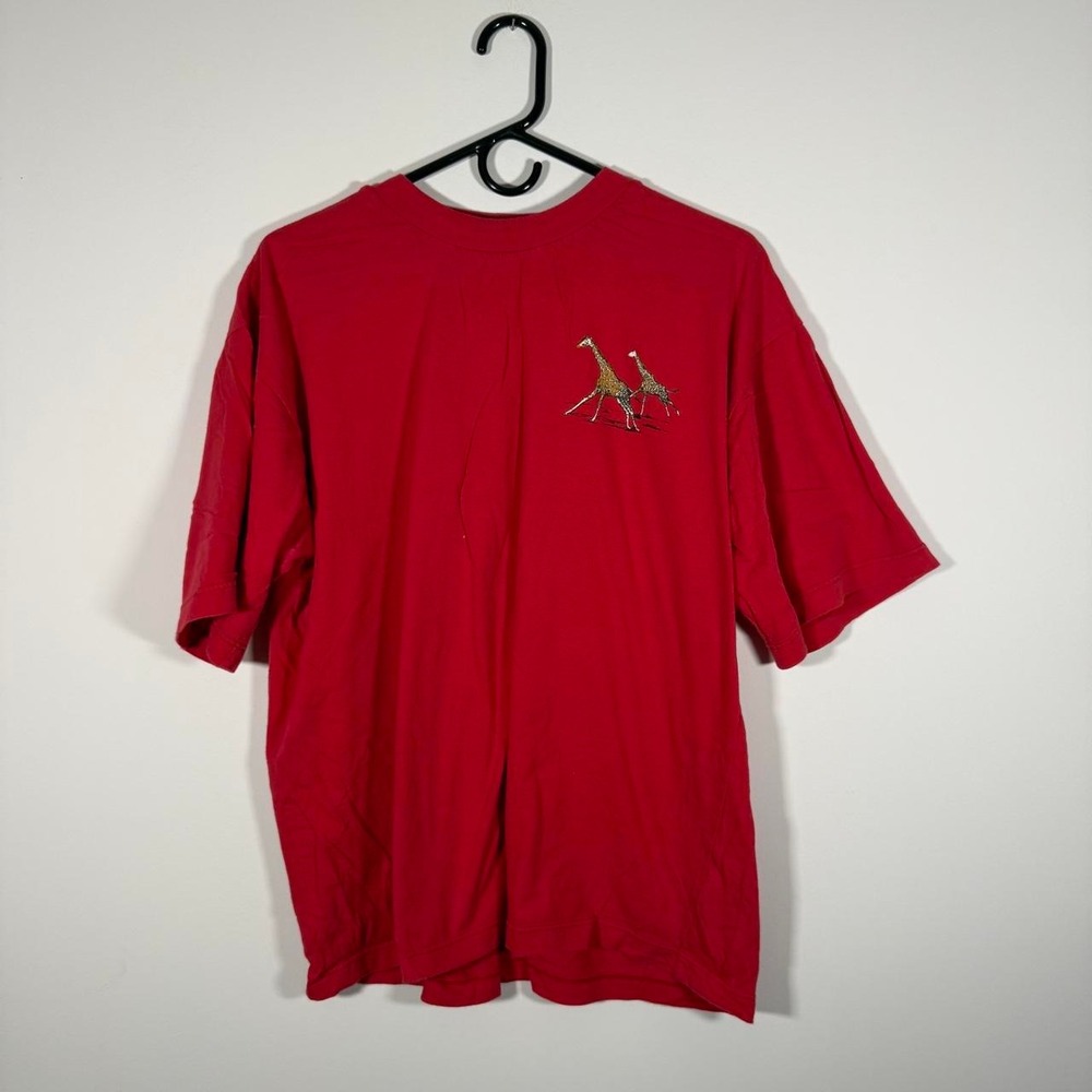 vintage double-sided, red giraffe T-shirt